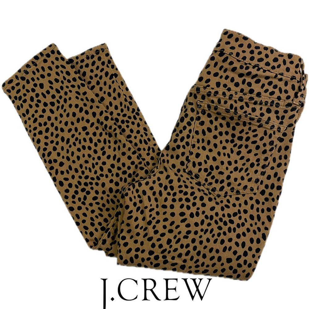 J.Crew Demin High-Rise Skinny Jeans in Leopard Dots. Size 26.